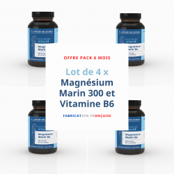 Lot de 4 x Magnésium Marin 300 et Vitamine B6